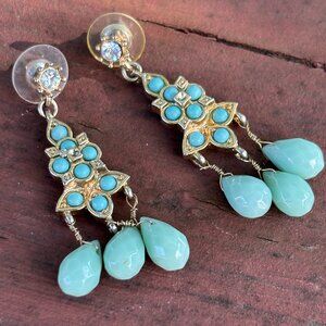 Banana Republic Turquoise chandelier earrings